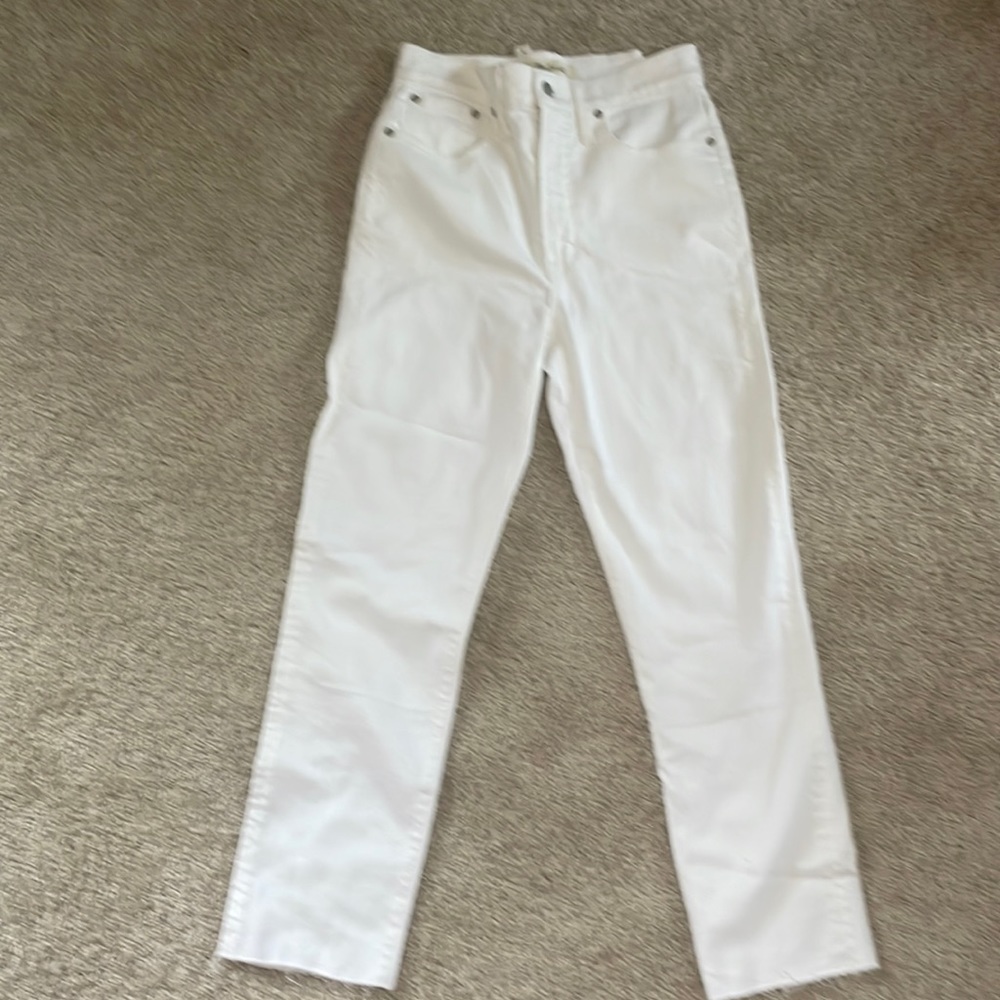 Madewell The Perfect Vintage Cropped Jean in white size 27 NWT